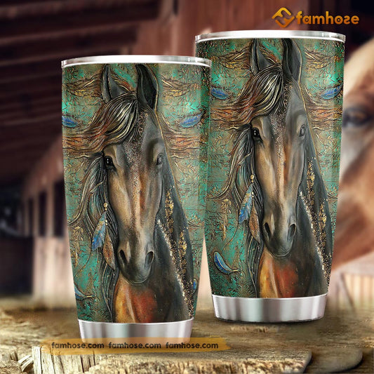 Horse Tumbler, Strong Standing Horse Stainless Steel Tumbler, Tumbler Gifts For Horse Lovers