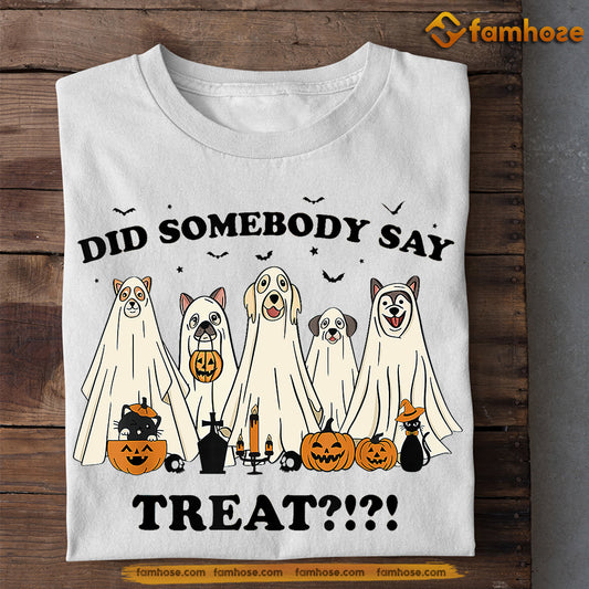 Funny Halloween Dog T-shirt, Did Somebody Say, Spooky Season Gift For Dog Lovers, Dog Owners Tee