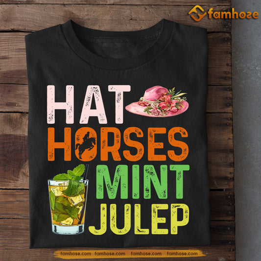 Kentucky Derby Day Horse T-shirt, Hat Horses mint Julep, Kentucky Gift For Horse Lovers, Horse Racing Tees