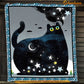 Black Cat Blanket, Cat With Glitter Eyes  Fleece Blanket - Sherpa Blanket Gift For Cat Lover, Cat Owners