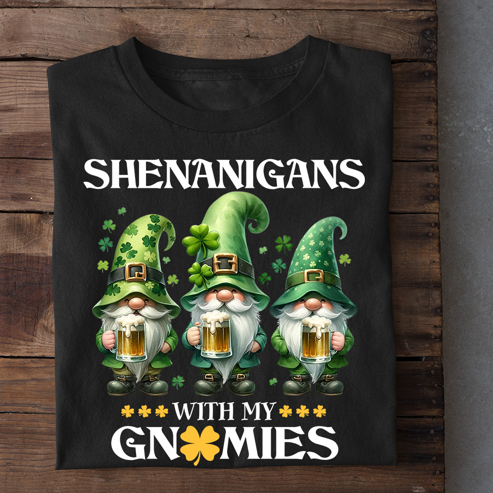 St Patrick's Day T-shirt, Shenanigans With My Gnomies, Patricks Day Gift For Gnome Lovers, Farmer Tees