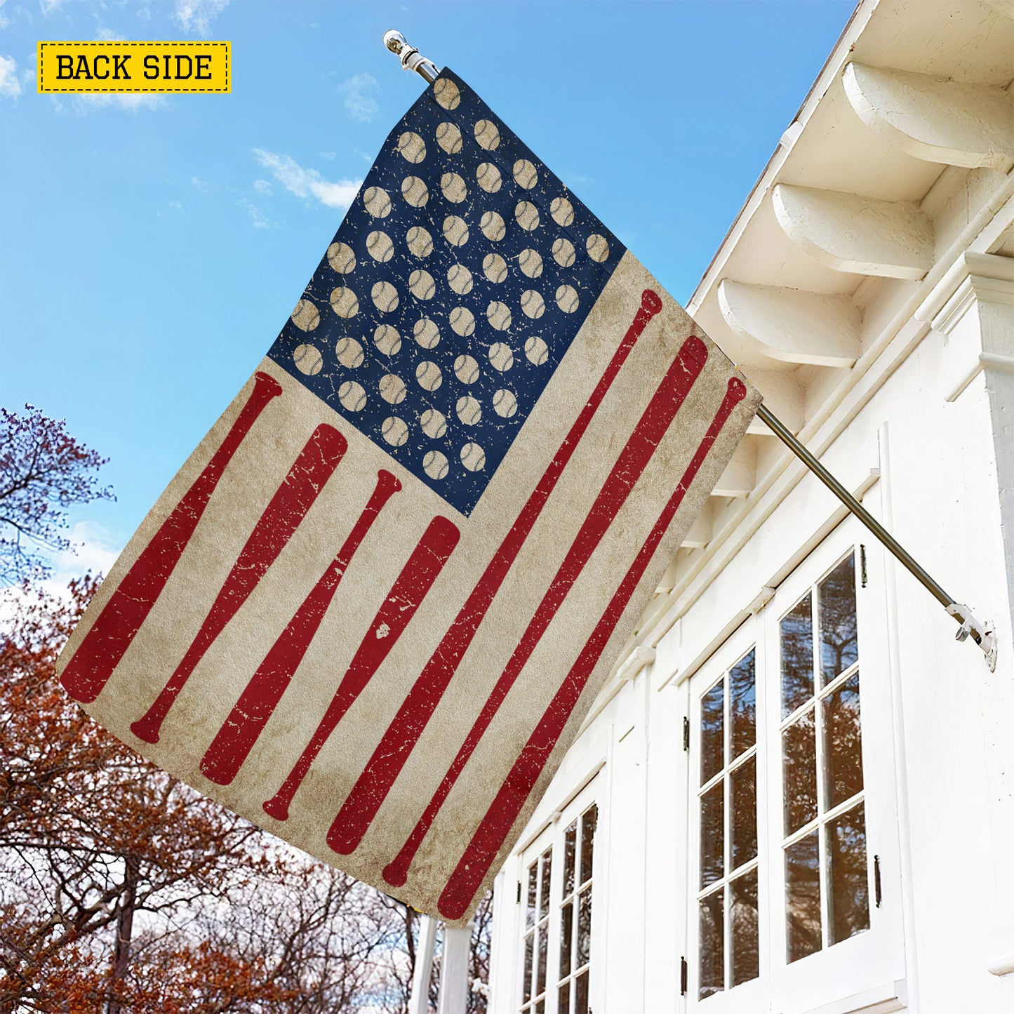 July 4th Baseball American Garden Flag House Flag, Independence Day Patriotic Baseball USA Yard Flag Gift For Baseball Lovers