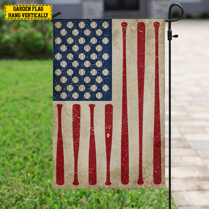 July 4th Softball American Garden Flag House Flag, Independence Day Patriotic Softball USA Yard Flag Gift For Softball Lovers