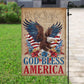 July 4th Eagle Garden Flag House Flag, God Bless America, Independence Day Yard Flag Gift For Eagle Lovers