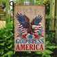 July 4th Eagle Garden Flag House Flag, God Bless America, Independence Day Yard Flag Gift For Eagle Lovers