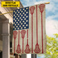 July 4th Lacrosse American Garden Flag House Flag, Independence Day Patriotic Lacrosse USA Yard Flag Gift For Lacrosse Lovers