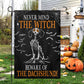 Halloween Dachshund Garden Flag & House Flag, Beware Of The Dachshund Spooky Season Outdoor Decor, Yard Decor Gift For Dog Lovers