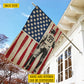 Personalized July 4th Baseball Boy American Garden Flag House Flag, Independence Day Patriotic Baseball USA Yard Flag Gift For Baseball Lovers