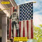 Personalized July 4th Baseball Boy American Garden Flag House Flag, Independence Day Patriotic Baseball USA Yard Flag Gift For Baseball Lovers