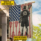 Personalized July 4th Lacrosse Boy Garden Flag House Flag, Independence Day Patriotic Lacrosse USA Yard Flag Gift For Lacrosse Lovers