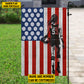 Personalized July 4th Volleyball Women American Garden & House Flag, Patriotic Volleyball USA Yard Flag Gift For Volleyball Lovers