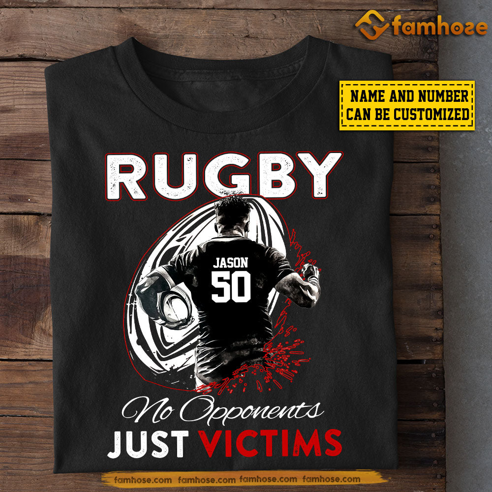 Personalized Rugby Boy T-shirt, Rugby No Opponents Just Victims Sport Tees Gift For Rugby Players, Rugby Lovers