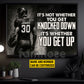 Motivational Personalized Football Man Canvas Painting, It's Not Whether You Get Knocked Down Sport Wall Art Decor, Poster Gift For Football Lovers