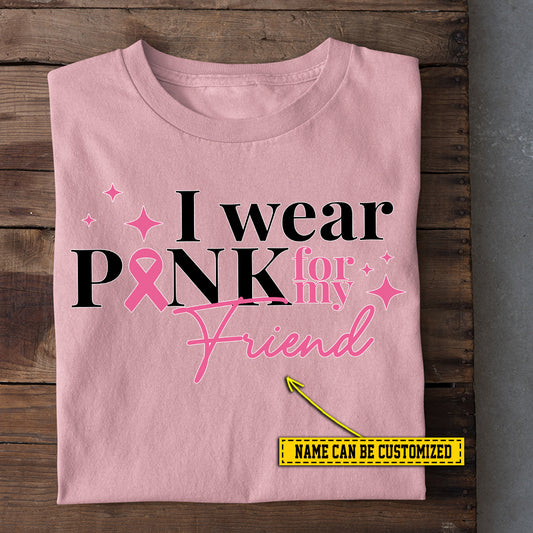 Personalized Breast Cancer Awareness T-shirt, I Wear Oink For My, Gift For Those Supporting Breast Cancer Awareness