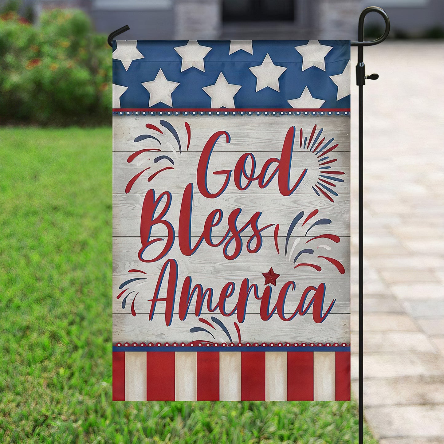 July 4th Garden Flag - House Flag,  God Bless America, Independence Day Yard Flag Gift For America Lovers