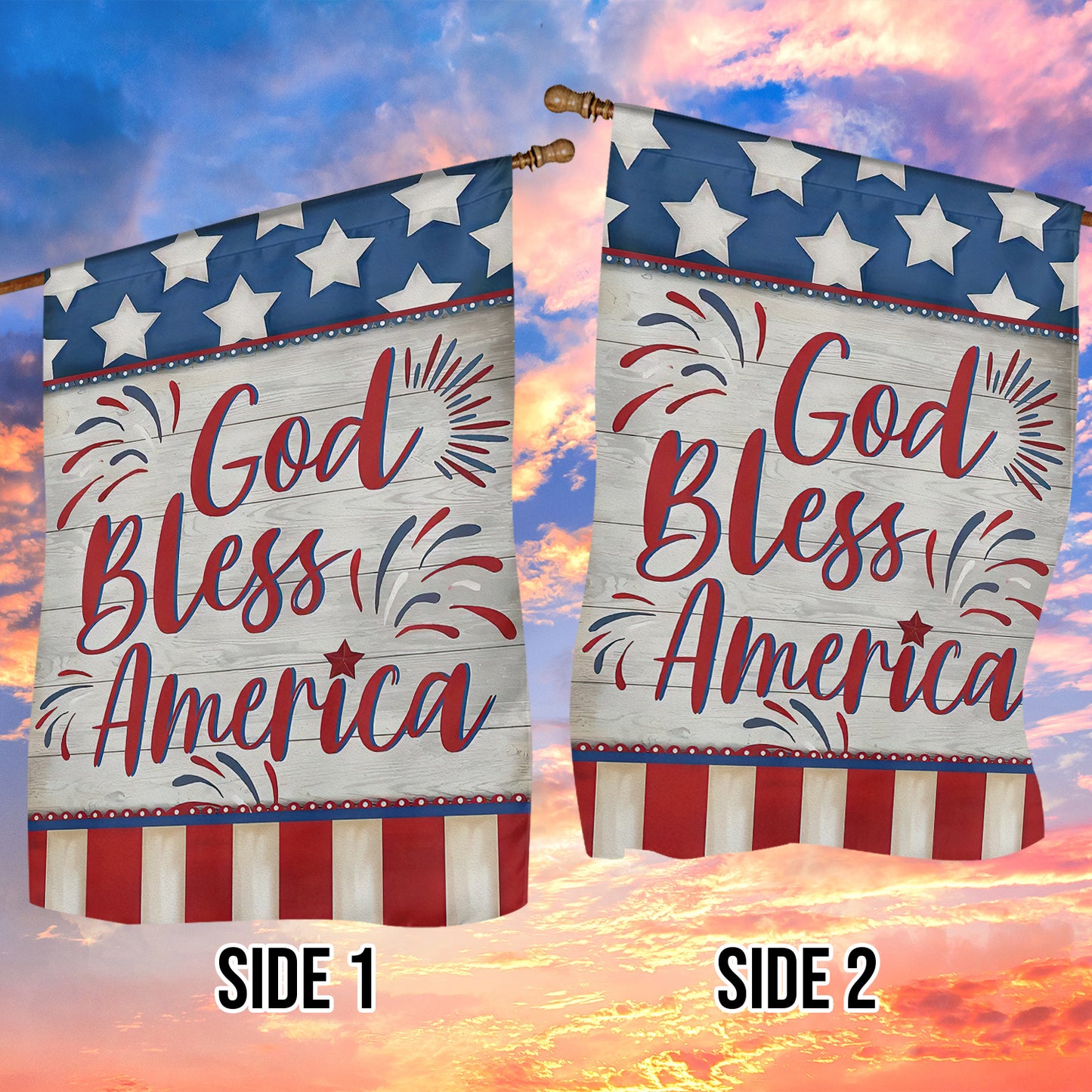 July 4th Garden Flag - House Flag,  God Bless America, Independence Day Yard Flag Gift For America Lovers