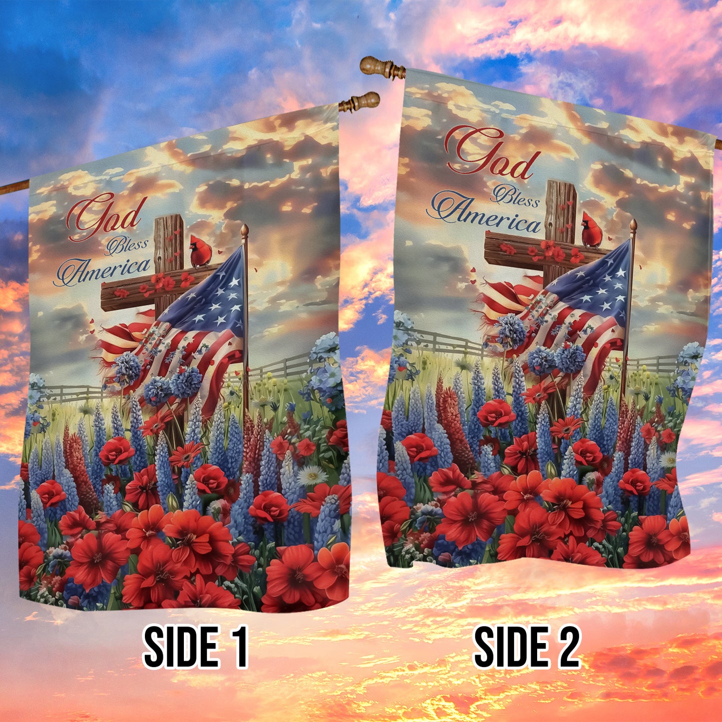 July 4th Garden Flag & House Flag, Garden Of Patriotism, Independence Day Yard Flag Gift For America Lovers