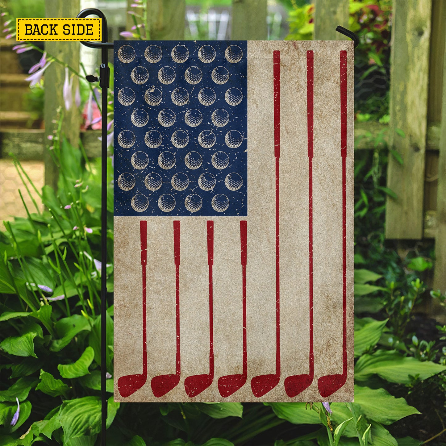 July 4th Golf American Garden Flag House Flag, Independence Day Patriotic Golf USA Yard Flag Gift For Golf Lovers, Golf Players