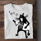 Funny Black Cat Christmas T-shirt, Cat Play Guitar, Gift For Cat Lovers, Cat Tees, Cat Owners