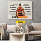 I Am Strong Powerful I Am A Wrestler, Personalized Motivational Wrestling Boy Canvas Painting, Inspirational Quotes Wall Art Decor, Poster Gift For Wrestling Lovers