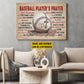 Baseball Player's Prayer, Personalized Motivational Baseball Canvas Painting, Sports Quotes Wall Art Decor, Poster Gift For Baseball Lovers