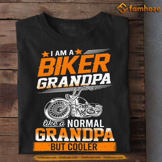 Funny Biker T-shirt, I'm A Biker Grandpa Cooler, Father's Day Gift For Motorcycle Lovers, Biker Tees