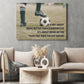 Motivational Soccer Boy Canvas Painting, Inspirational Quotes Wall Art Decor, Poster Gift For Soccer Lovers, Soccer Boy Players