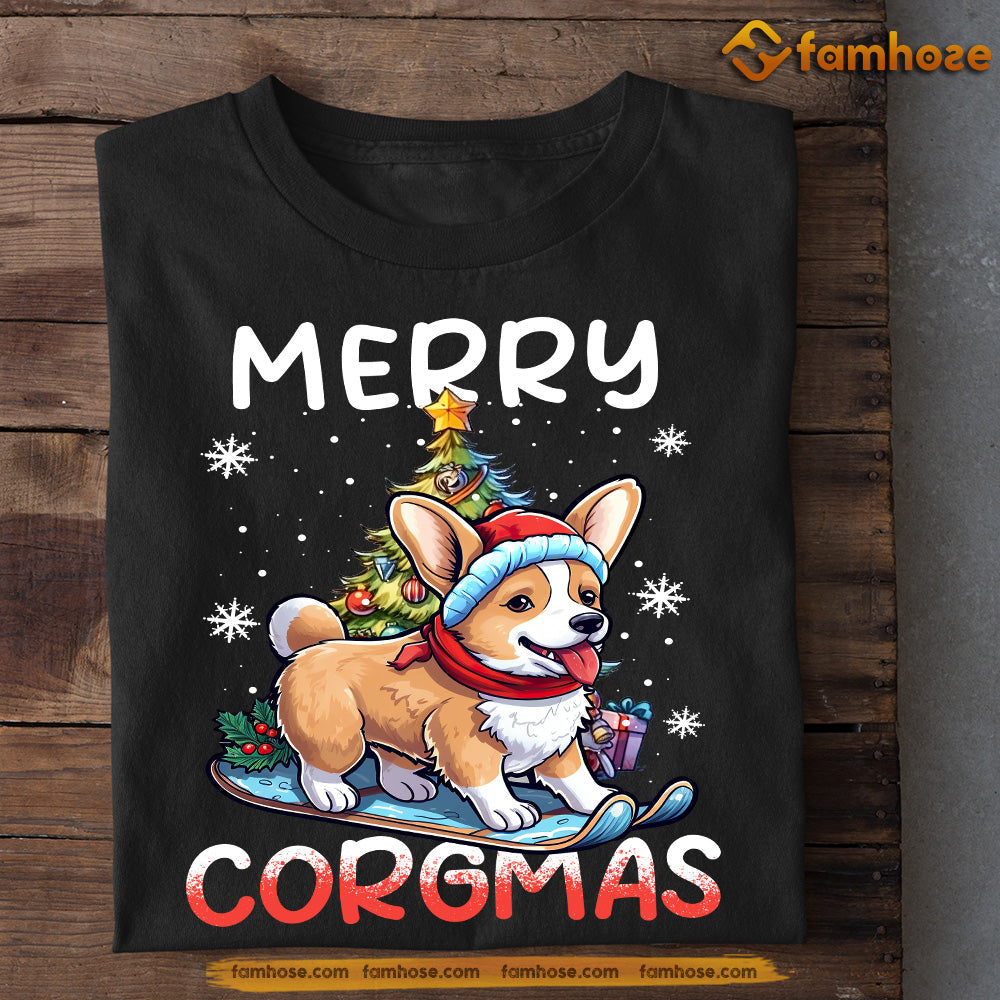 Corgi Dog Christmas T-shirt, Merry Corgmas, Gift For Dog Lovers, Dog Tees, Dog Owners