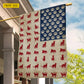 July 4th Cat American Garden Flag House Flag, Independence Day Patriotic Cat USA Yard Flag Gift For Cat Lovers