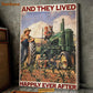 Tractor Poster & Canvas, And They Lived Happily Ever After, Tractor Canvas Wall Art, Poster Gift For Tractor Lovers