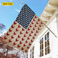 July 4th Chicken American Garden Flag House Flag, Independence Day Patriotic Chicken USA Yard Flag Gift For Chicken Lovers, Farmers