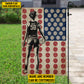 Personalized Independence Day Volleyball Girl American Garden Flag House Flag July 4th Patriotic Volleyball USA Yard Flag Gift For Volleyball Lovers