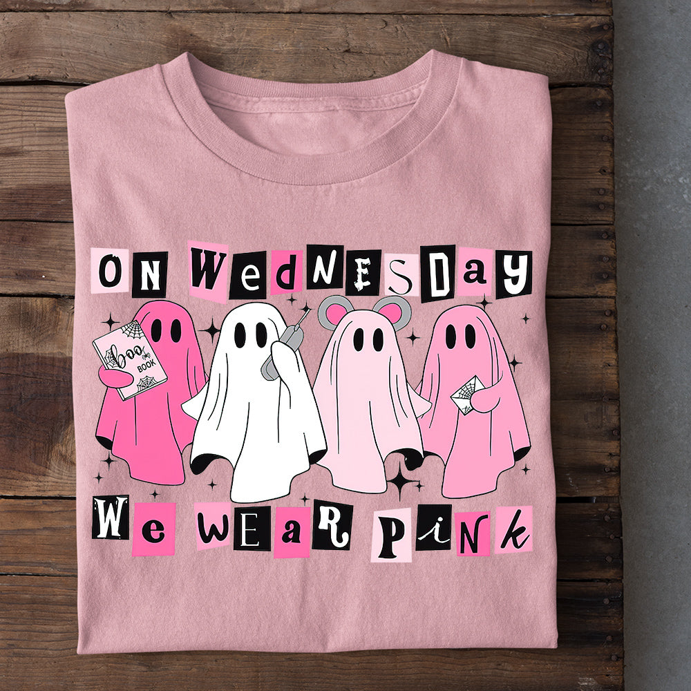 Breast Cancer T-shirt, On Wednesday We Wear, Gift For Those Supporting Breast Cancer Awareness