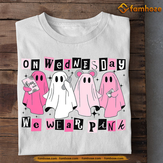 Breast Cancer T-shirt, On Wednesday We Wear, Gift For Those Supporting Breast Cancer Awareness