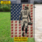 Personalized Independence Day Football American Garden Flag House Flag, July 4th Patriotic Football USA Flag Gift For Football Lovers