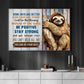 Some Days Are Better, Some Days Are Worse, Motivated Canvas Painting, Inspirational Quotes Wall Art Decor, Poster Gift For Sloth Lovers