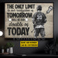 Motivational Personalized Lacrosse Man Canvas Painting, The Only Limit To Our Realization Of Tomorrow Sport Wall Art Decor, Poster Gift For Lacrosse Lovers