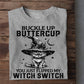 Halloween Cat T-shirt, Cat Witch Switch, Spooky Season Gift For Cat Lovers, Cat Owners Tee