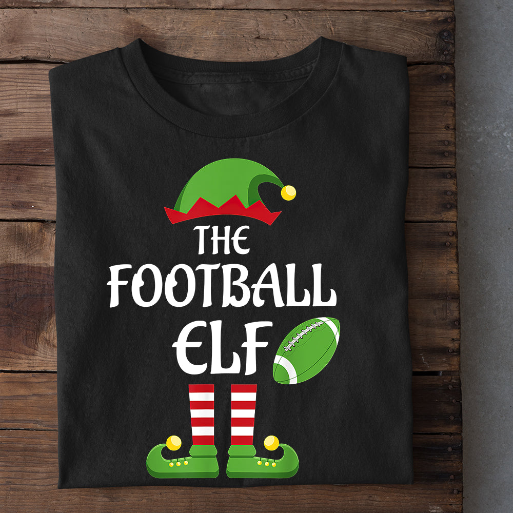 Football Christmas T-shirt, The Football ELF, Gift For Football Lovers, Football Tees, Football Players