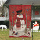 Snowman Wearing Noel Hat, Snowman Xmas Garden Flag & House Flag, Christmas Flag Gift For Snowman Lovers