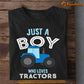 Tractor Kids T-shirt, Just A Boy Who Loves Tractors, Back To School Gift For Tractor Kids Boys