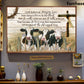 Cow Poster/Canvas, Believe In Amaging Grace There Is Power In The Blood, Cow Canvas Wall Art, Poster Gift For Cow Lovers