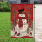 Snowman Wearing Noel Hat, Snowman Xmas Garden Flag & House Flag, Christmas Flag Gift For Snowman Lovers