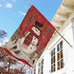 Snowman Wearing Noel Hat, Snowman Xmas Garden Flag & House Flag, Christmas Flag Gift For Snowman Lovers