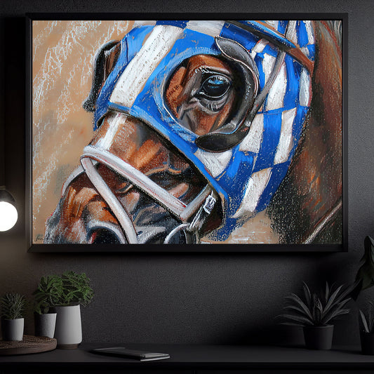Secretariat Canvas Painting, Look At My Eyes, Horse Race Wall Art Decor, Poster Gift For Horse Racing Lovers