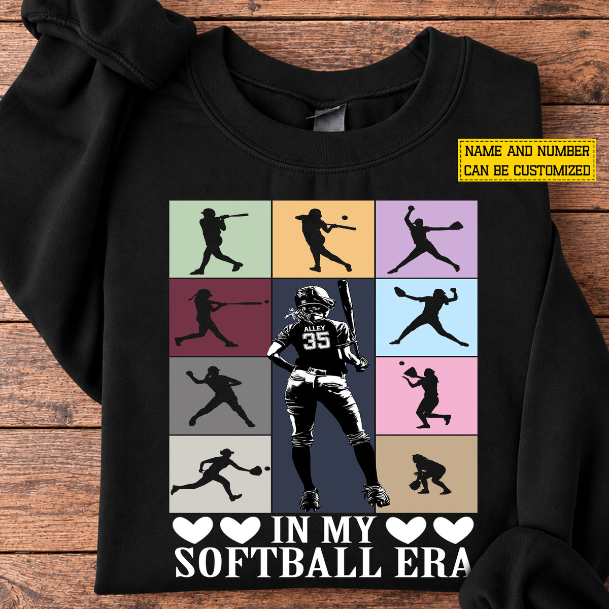 Personalized Softball Sweatshirt, In My Softball Era Sport Crewneck Sweatshirt Gift For Softball Lover