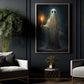 The Wet Ghost Holds The Candle Vintage Halloween Canvas Painting, Wall Art Decor - Dark Surreal Ghost Halloween Poster Gift