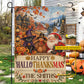 Personalized Halloween Thanksgiving Christmas Horse Garden & House Flag, Happy HalloThanksMas Yard Flag, 3 Seasons In 1 Flag Gift