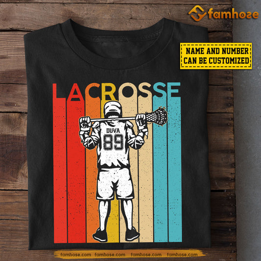 Personalized Vintage Lacrosse Boy T-shirt, My Favorite, Gift For Lacrosse Lovers, Lacrosse Boys