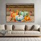 Grateful Thankful Blessed Pumpkins Thanksgiving Canvas Painting, Wall Art Decor - Thanksgiving Poster Gift